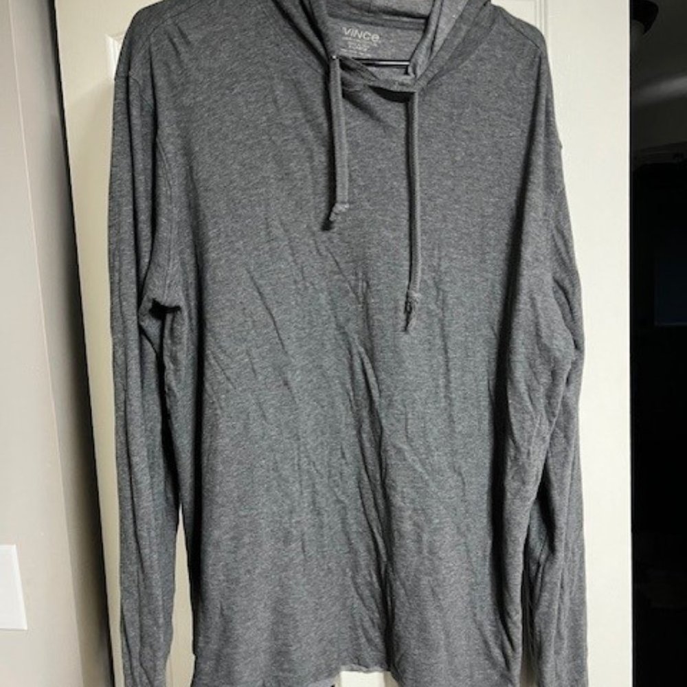Vince hooded long sleeve layered tee
